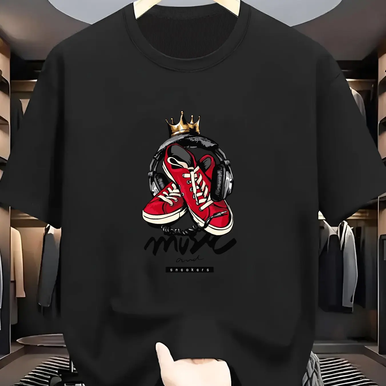 Men Shoes Under 100 - T-shirt estive a maniche corte in