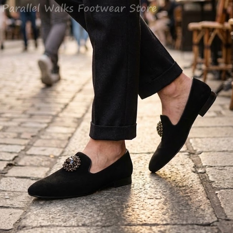Men Shoes Formal - Mocassini da Uomo in Pelle Scamosciata