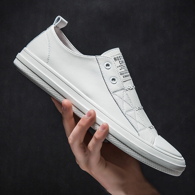 Men Shoes Under 100 - 100% vera pelle nero bianco scarpe