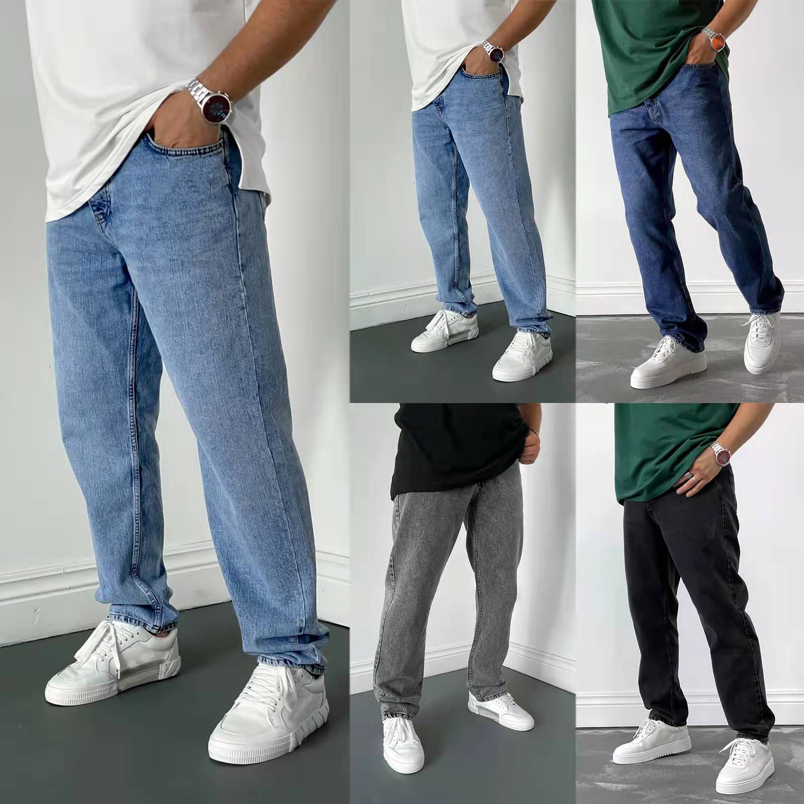 Men'S Shoes With Jeans - Jeans Slim Fit di Alta Gamma