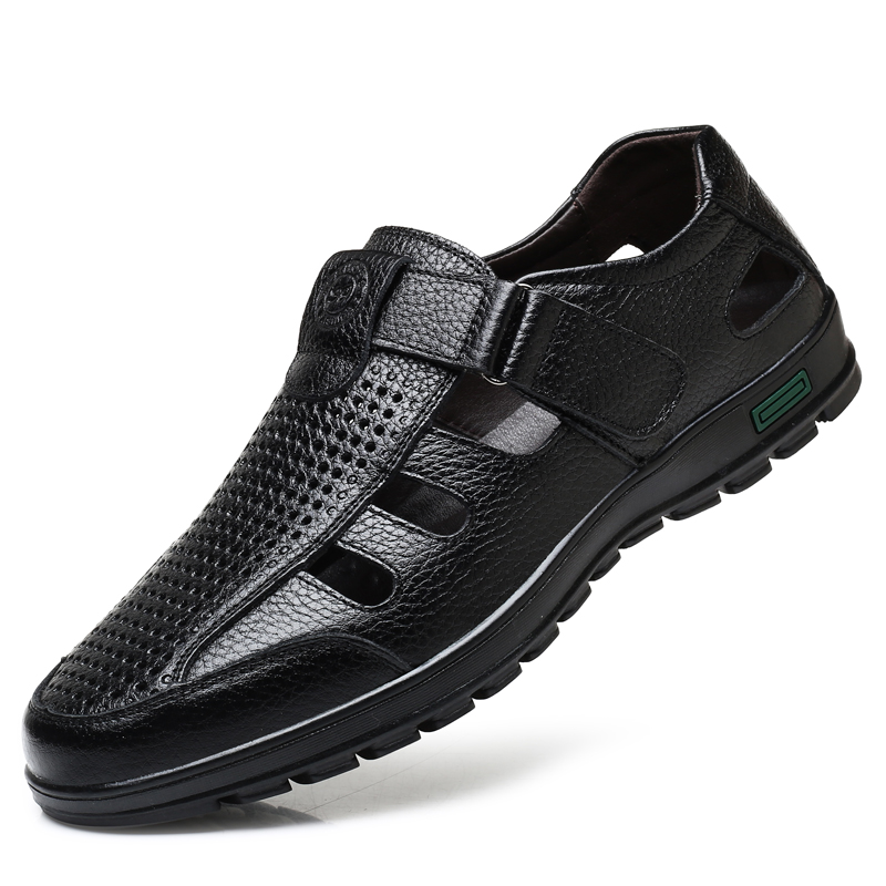 Men Shoes Eu To Us - Sandali da uomo in vera pelle