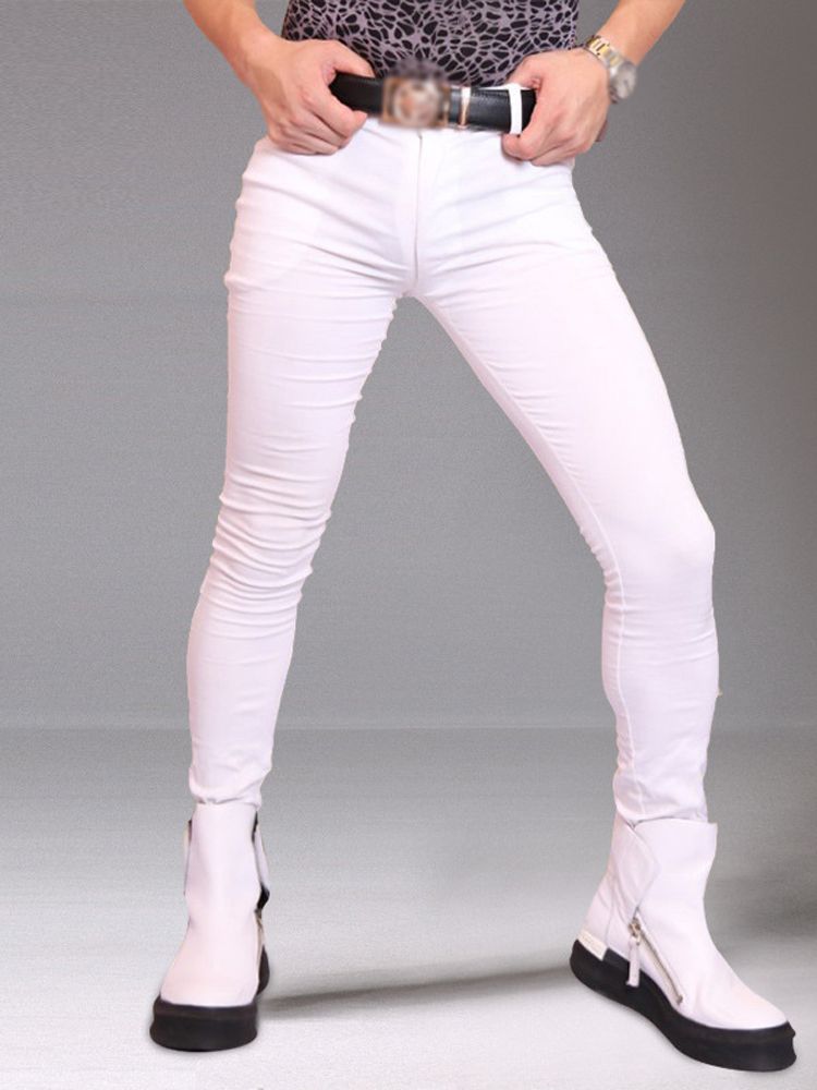 Men'S Shoes With Jeans - M-3XL Mens elastico Denim Jeans Collant