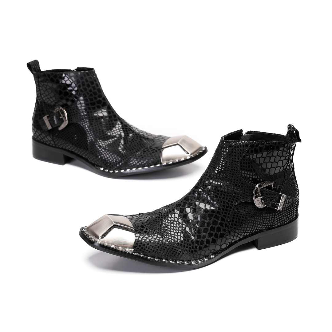 Men Shoes Formal - Stivali da uomo in pelle di