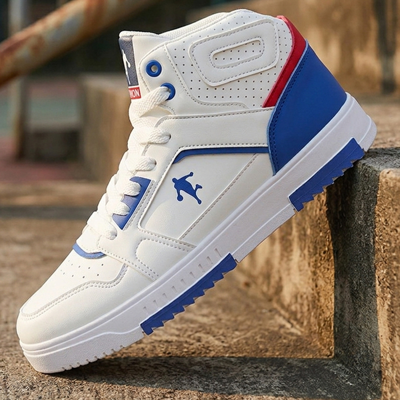 Men Shoes White Colour - Sneakers da uomo bianche alte con