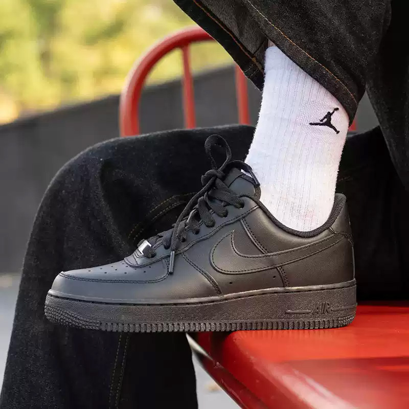 Men'S Shoes Nike Air Force - Nike Air Force1All Black Air Force