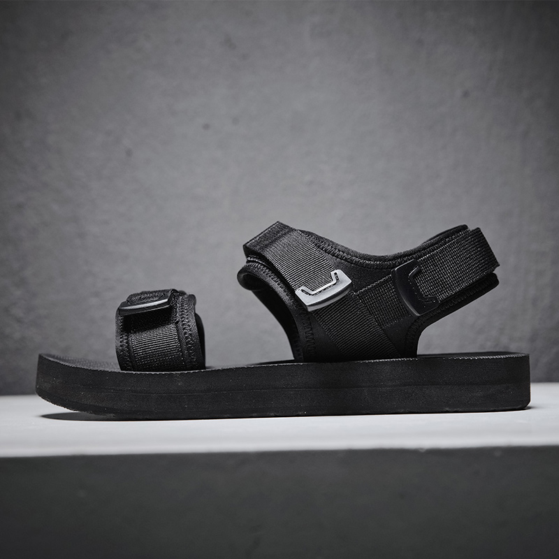 Sandali piatti regolabili per  - Men'S Shoes With Velcro recensione e prezzo