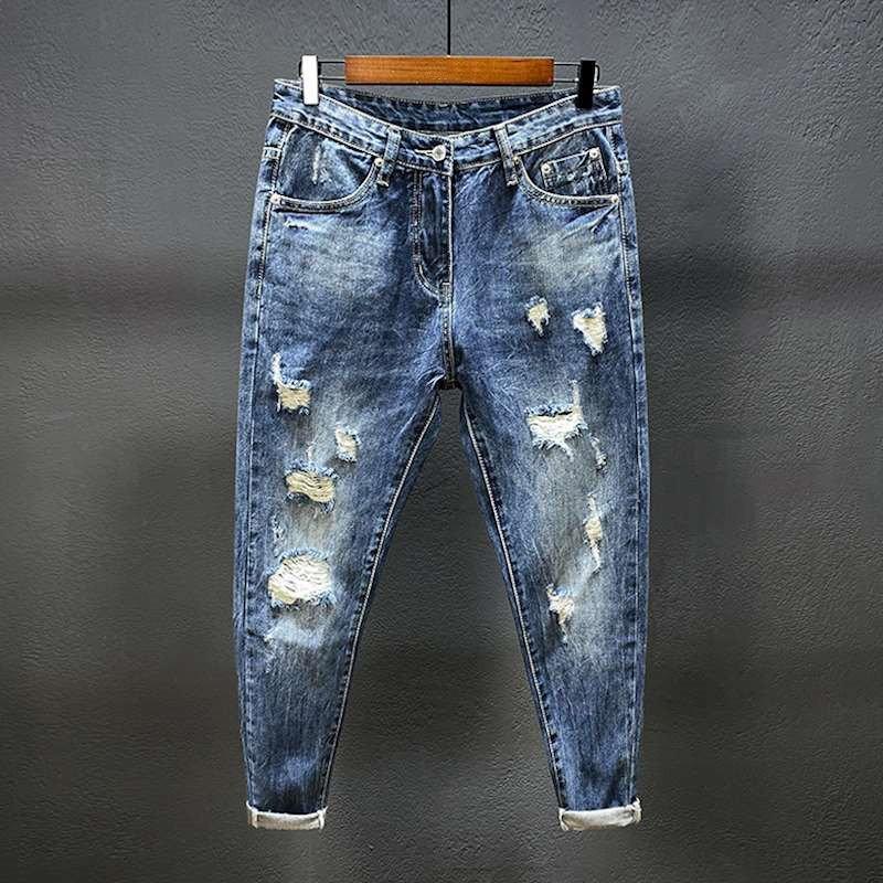 Jeans a nove punte con fori pe - Men'S Shoes With Jeans recensione e prezzo