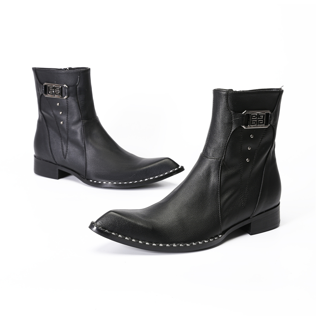 Stivaletti alla moda neri a pu - Men Shoes Formal recensione e prezzo