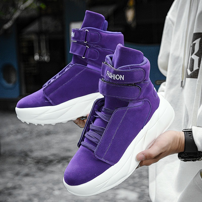 Sneakers alte viola da uomo 20 - Men'S Shoes With Velcro recensione e prezzo