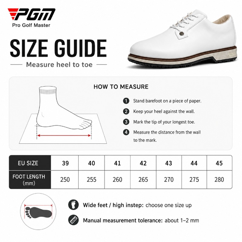 Scarpe da golf da uomo in pell - Men Shoes Eu To Us recensione e prezzo
