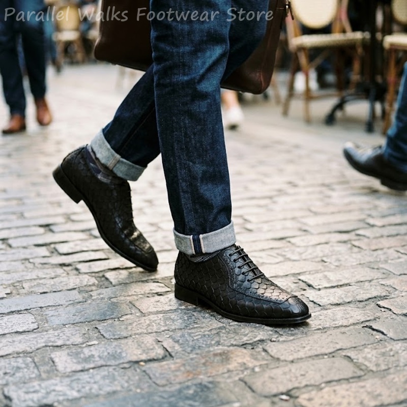 Scarpe Oxford da uomo in pelle - Men Shoes Formal recensione e prezzo