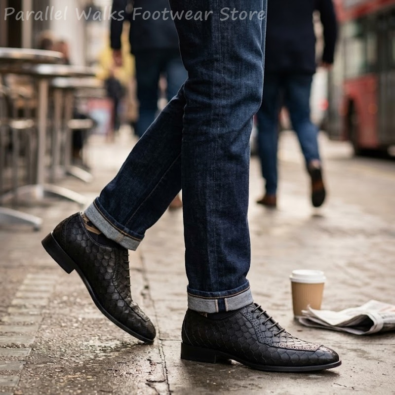 Scarpe Oxford da uomo in pelle - Men Shoes Formal recensione e prezzo