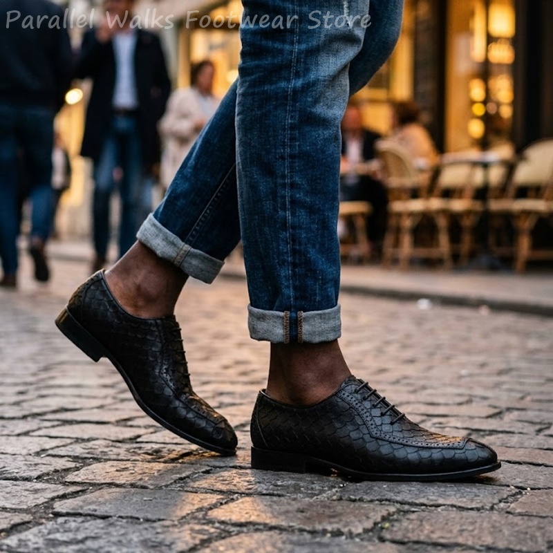 Scarpe Oxford da uomo in pelle - Men Shoes Formal recensione e prezzo